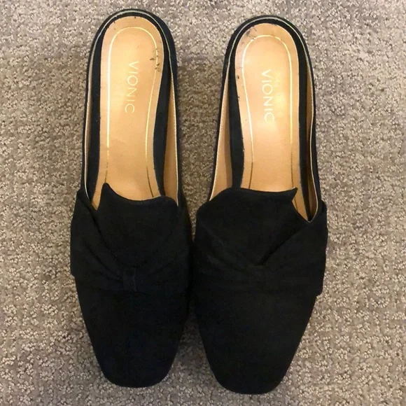 Vionic Presley Suede Mule Black Size 9.5 - Picture 3 of 9